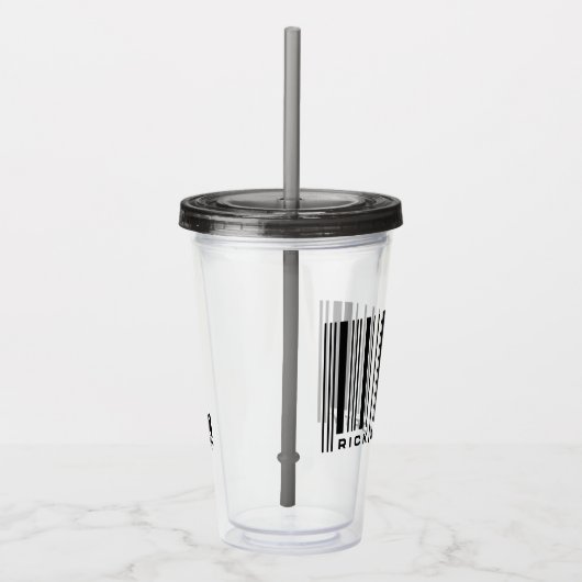 Rick en Morty Bar Code Grafisch Acryl Drinkbeker (Rechts)