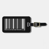Rick en Morty Bar Code Grafisch Bagagelabel (Voorkant horizontaal)