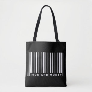 Rick en Morty Bar Code Grafisch Draagtas