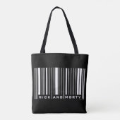 Rick en Morty Bar Code Grafisch Draagtas (Achterkant)