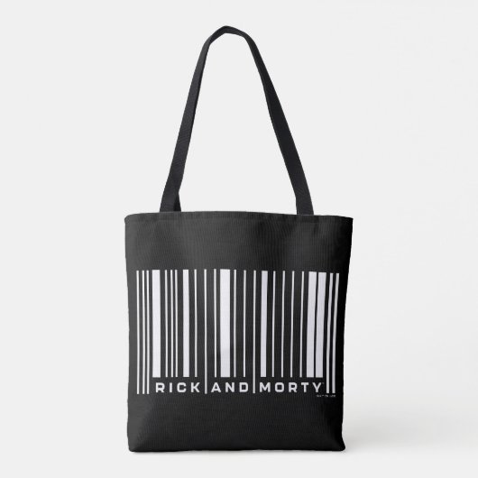 Rick en Morty Bar Code Grafisch Draagtas (Achterkant)