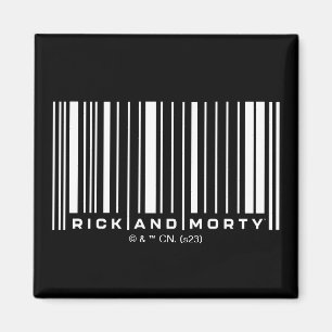 Rick en Morty Bar Code Grafisch Magneet