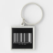 Rick en Morty Bar Code Grafisch Sleutelhanger (Voorkant)