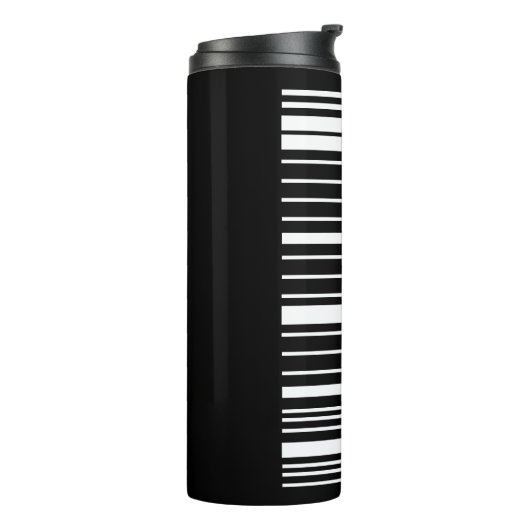 Rick en Morty Bar Code Grafisch Thermosbeker (Gedraaid links)