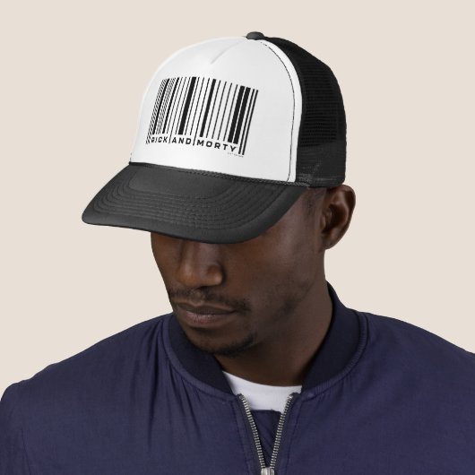 Rick en Morty Bar Code Grafisch Trucker Pet (In situ)