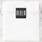 Rick en Morty Bar Code Grafisch Vierkante Sticker (Tas)
