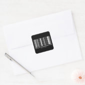 Rick en Morty Bar Code Grafisch Vierkante Sticker (Envelop)