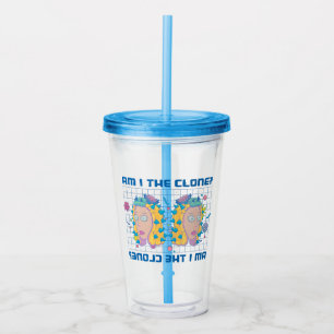 RICK EN MORTY™   Ben ik de kloon? Acryl Drinkbeker