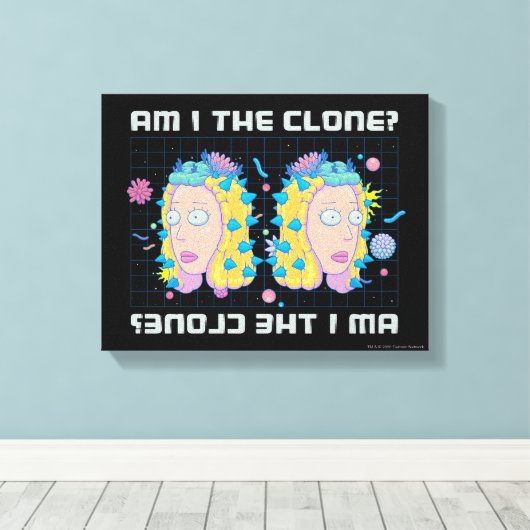 RICK EN MORTY™ | Ben ik de kloon? Canvas Afdruk (Insitu (Houten vloer))