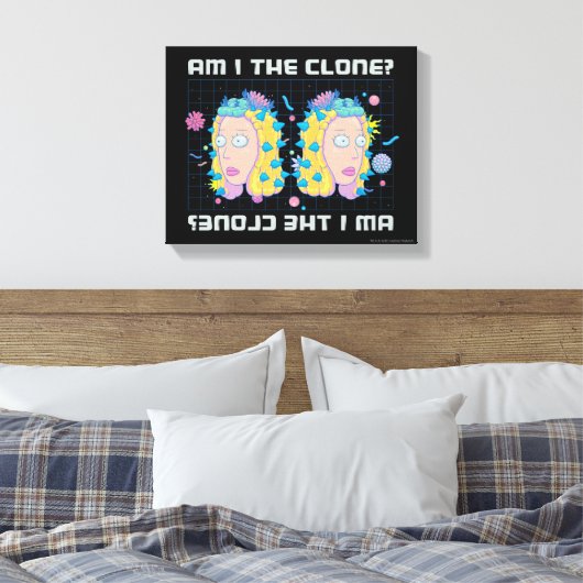 RICK EN MORTY™ | Ben ik de kloon? Canvas Afdruk (Insitu (Slaapkamer))