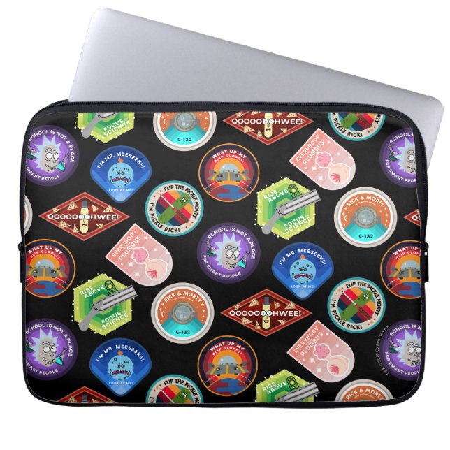 RICK EN MORTY™ | Buitengheidspatroon Laptop Sleeve (Voorkant)