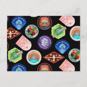 RICK EN MORTY™   Buitengheidspatroon Uitnodiging Briefkaart