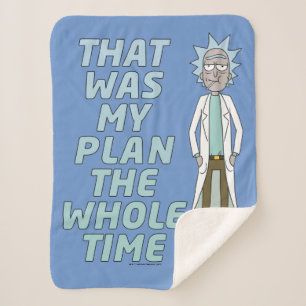 RICK EN MORTY™ Dat was mijn plan de hele tijd Sherpa Deken