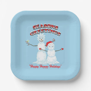 Rick en Morty   De groeten van Snowmen Snowmen Papieren Bordje