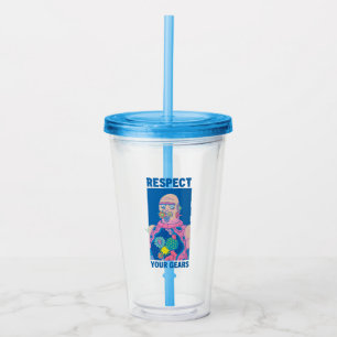 RICK EN MORTY™   Eerbiediging van uw tandwielen Acryl Drinkbeker