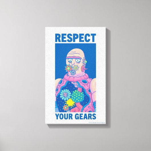 RICK EN MORTY™ | Eerbiediging van uw tandwielen Canvas Afdruk (Voorkant)