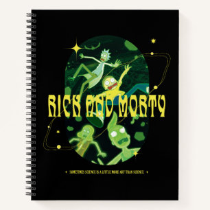 Rick en Morty Falling Quote Badge Notitieboek