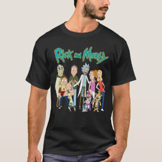 Rick en Morty Familie met Vrienden cadeau T-shirt