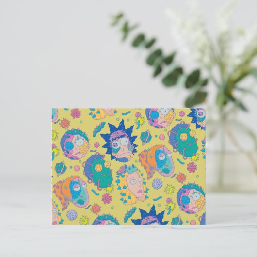 RICK EN MORTY™ | Geïnfecteerd Smith Family Pattern Uitnodiging Briefkaart (Staand voorkant)