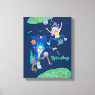 RICK EN MORTY™ Geïnfecteerde portaalsprint Canvas Afdruk