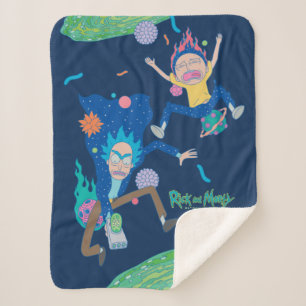 RICK EN MORTY™ Geïnfecteerde portaalsprint Sherpa Deken