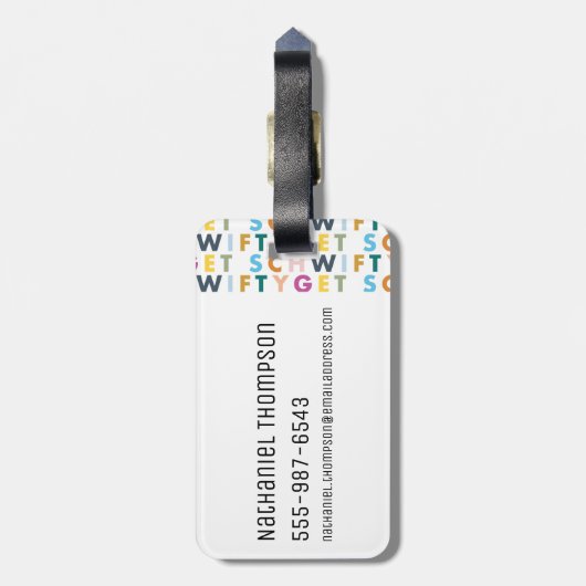 RICK EN MORTY™ | Get Schwieth Bagagelabel (Achterkant verticaal)