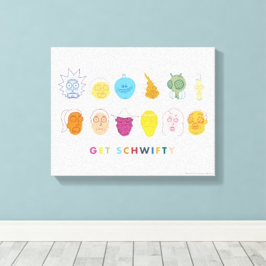 RICK EN MORTY™ | Get Schwieth Canvas Afdruk (Insitu (Houten vloer))