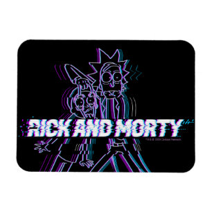 RICK EN MORTY™ Glitched Rick en Morty Magneet