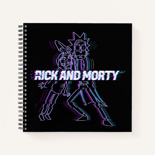 RICK EN MORTY™ | Glitched Rick en Morty Notitieboek (Voorkant)