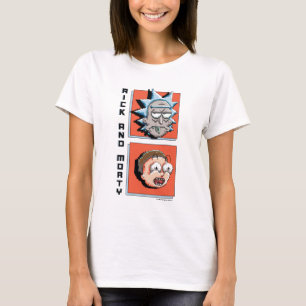 RICK EN MORTY™   Grafisch pixelververbeeld panee T-shirt