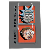 RICK EN MORTY™ | Grafisch pixelververbeeld paneel Medium Cadeauzakje (Achterkant)