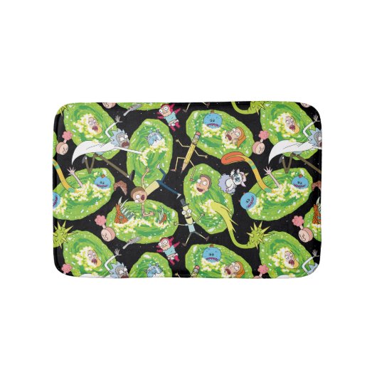 RICK EN MORTY™ | Het Portals Patroon doorlopen Badmat (Voorkant)