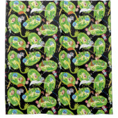 RICK EN MORTY™ | Het Portals Patroon doorlopen Douchegordijn (Voorkant)