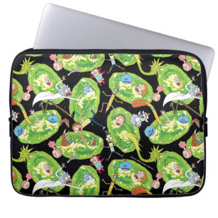 RICK EN MORTY™   Het Portals Patroon doorlopen Laptop Sleeve