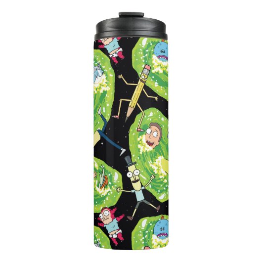 RICK EN MORTY™ | Het Portals Patroon doorlopen Thermosbeker (Voorkant)