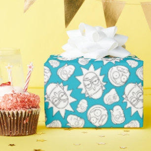 RICK EN MORTY™ Hoofd van de Smith Familie Patr Cadeaupapier