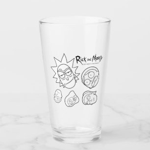 RICK EN MORTY™ Hoofd van de Smith Familie Patr Glas