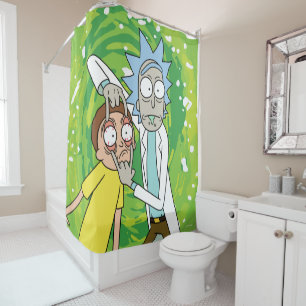 RICK EN MORTY™ Kijk daar eens naar Douchegordijn