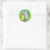 RICK EN MORTY™ | Kijk daar eens naar Ronde Sticker (Tas)