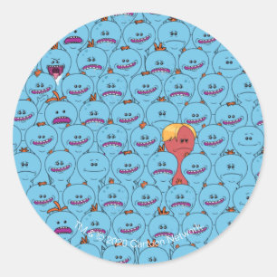 RICK EN MORTY™   Kirkland Meeseeks Ronde Sticker