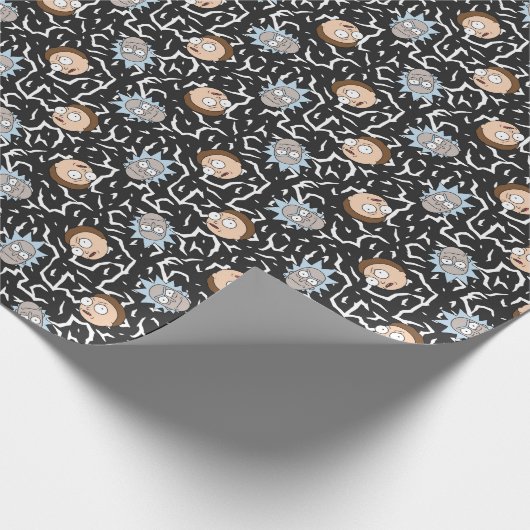 Rick en Morty Lightning Pattern Cadeaupapier (Hoek)