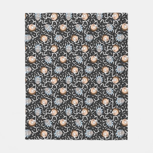 Rick en Morty Lightning Pattern Fleece Deken (Voorkant)