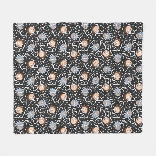 Rick en Morty Lightning Pattern Fleece Deken (Voorkant (Horizontaal))