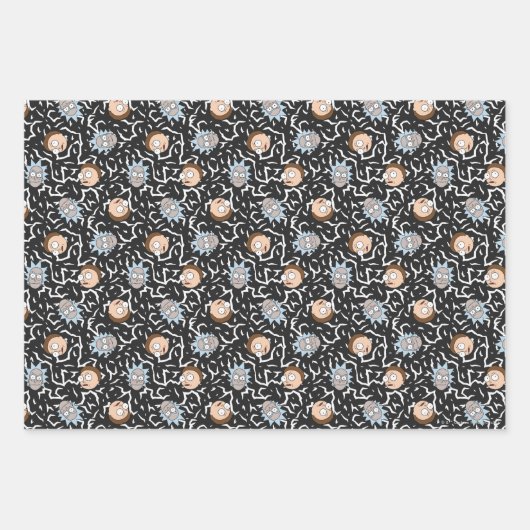 Rick en Morty Lightning Pattern Inpakpapier Vel (Voorkant 2)