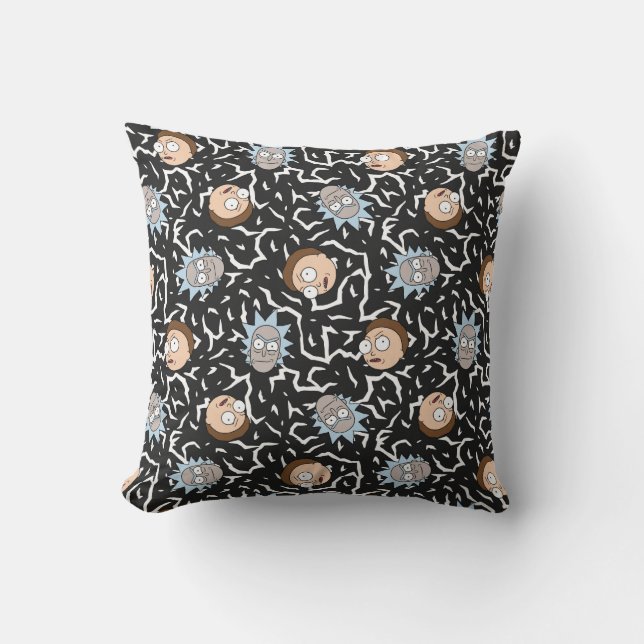 Rick en Morty Lightning Pattern Kussen (Voorkant)