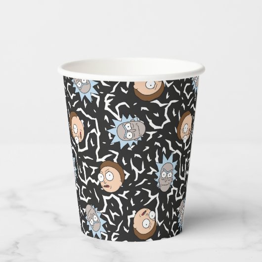 Rick en Morty Lightning Pattern Papieren Bekers (Achterkant)