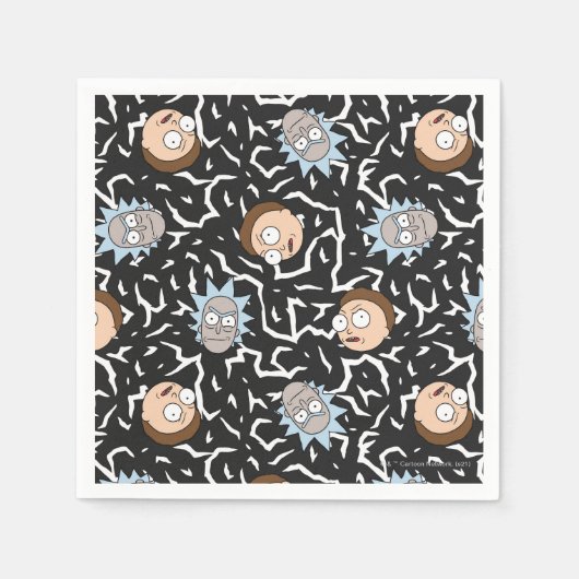 Rick en Morty Lightning Pattern Servet (Voorkant)