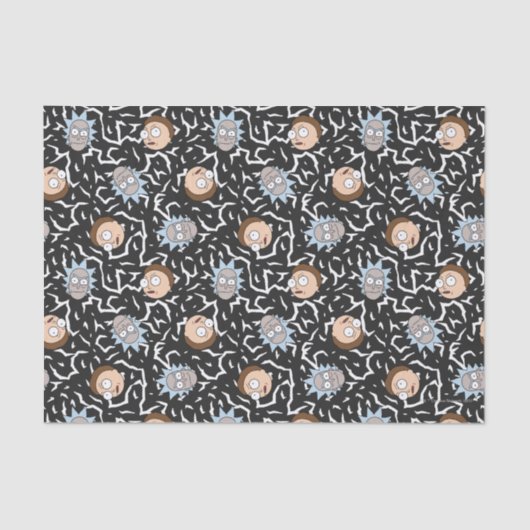 Rick en Morty Lightning Pattern Tissuepapier (Voorkant)