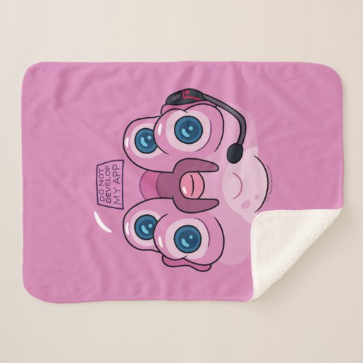 RICK EN MORTY™ | MIJN APP NIET ONTWIKKELEN SHERPA DEKEN (Voorkant (horizontaal))