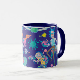 RICK EN MORTY™   Onder geïnfecteerd celpatroon Mok